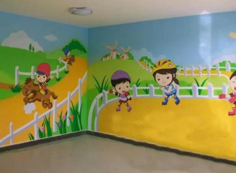 建湖幼儿园墙体彩绘制作流程及注意事项
