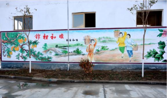 建湖乡镇文化墙 乡风文明焕发新活力